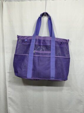 Large Mesh Beach/Laundry/Shopping Bag - Purple